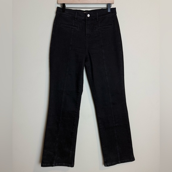 J McLaughlin Womens Stretch Straight Leg Denim Jean Pant Size 6 Black Dark Wash - Picture 1 of 4
